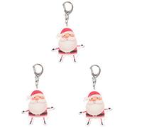 SAFIGLE 3pcs Christmas Keychain Santa Claus Design Key for Bags and Backpacks Festive Key Decor for and Decorations Creative Boys and Girls Christmas Ornament