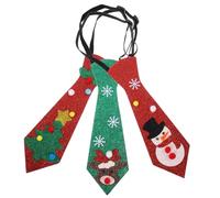 SAFIGLE 3pcs Christmas Neckties for Men Festive Holiday Ties Tree Snowman for Christmas Parties Family Gatherings Felt Glitter Material