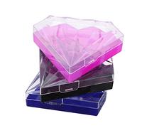 SAFIGLE 3pcs Colorful Diamond Shaped False Eyelash Cases Durable Eyelash Organizer Chic Design for Easy Storage Protects Lashes During Travel for Women