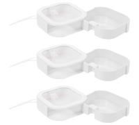 SAFIGLE 3pcs Cosmetic Storage Box Portable Hair Tie Organizer Plastic Storage Container Press Type Stackable Bobby Pin Dispenser Box Case for Jewelry Makeup Organizer for Travel Hair