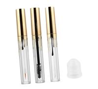 SAFIGLE 3pcs Cosmetic Tube Set 4ml Empty Lip Gloss Tube, Eyeliner Bottle, and Mascara Bottle Steel Brush Refillable Makeup Containers for Diy Lip Balm and Eye Makeup