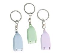 SAFIGLE 3pcs Cute Nail Clippers for Women Portable Fingernail Clipper Key Ring Cuticula Pusher for Manicure Tools