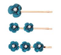 SAFIGLE 3pcs Decorative Rose Flower Hair Clips Set Elegant Hair Accessories with Pearl and Cloth for Women and Teen for Weddings and Daily Wear