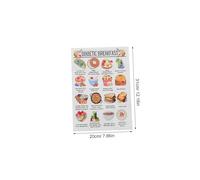 SAFIGLE 3pcs Diabetic Food Chart Poster Set Low Diet Food Planner Blood Sugar Friendly Meal Guide Pre-diabetes List Visual Kitchen Support for Healthy Family