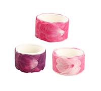 SAFIGLE 3pcs DIY Washi Tape Floral Petal Stickers for Scrapbooking Journals Planners Self-adhesive Decorative Sticky Paper Tapes in Wine Red Pink Purple