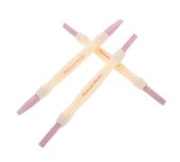 SAFIGLE 3pcs Dual-Headed Nail Cuticle Pusher and Pumice Stone Stick Multifunctional Nail File and Dead Skin Remover Pen for Precise Fingernail and Toenail Polishing Portable Manicure Tool