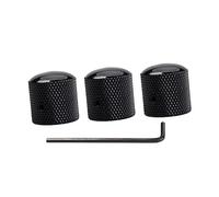 SAFIGLE 3pcs Electric Bass Guitar Volume Tone Dome Control Knobs Black Replacement Guitar Parts Accessories for Control