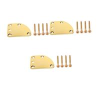 SAFIGLE 3pcs Electric Guitar Neck Plate Bass Neck Plate Guitar Joint Triangle Matching Screws Lightweight Design