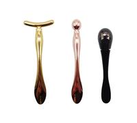 SAFIGLE 3pcs Eye Cream Applicator Set Rollers, T-shaped and Rounded Massage Sticks for Facial Mask and Eye Cream Application, Suitable for Skincare and Anti-ageing Treatments Random Color