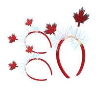 SAFIGLE 3pcs Fall Leaf Headbands Maple Leaf Hair Accessories for Women Vibrant Tinsel Design for Thanksgiving Day and Autumn Celebrations