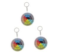 SAFIGLE 3pcs Feelings Wheel Keychain Pendant for Emotional Awareness and Mood Tracker Keychain for Mental and