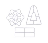 SAFIGLE 3pcs Ferris Wheel Cookie Molds Plastic Baking Fondant Cutters DIY Biscuit Embossing Tools for Homemade Cake Decoration and Holiday Dessert Crafting
