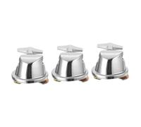 SAFIGLE 3pcs Floor Tom Leg Clamp Sturdy Silver-plated Iron Drum Set Leg Base for Percussion Instruments Compatible Various Drum Kits Durable Design for Enhanced Performance