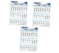 SAFIGLE 3pcs Flute Chord Chart for Beginners Practice Guide Easy Chord Diagrams for Novice Players for Learning Music and Songwriting