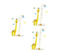 SAFIGLE 3pcs Giraffe Growth Chart Wall Stickers DIY Decal Giraffe Height Chart Adhesive Wallpaper for Boys and Girls Bedroom Living Home Decor Wall Art