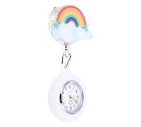 SAFIGLE 3pcs Glow The Dark Fob Watch Cover Retractable Rainbow Clip for Women Cute Medical Pocket Watch for and Doctors