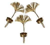 SAFIGLE 3pcs Gold Wall Hanging Candlestick Holder, Candle Holder Wall Sconce, Iron Decorative Wall-mounted Sconce, Space-saving Vintage Rustic Style for Living Room and Kitchen
