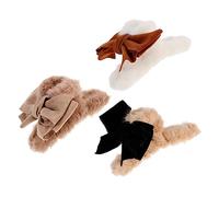 SAFIGLE 3pcs Hair Claw Clip Big Hair Jaw Clasp Clamp Bow Knot Half Bun Winter for Women Wedding Guest Holiday Accessories