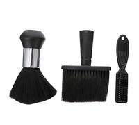 SAFIGLE 3pcs Hair Cleaning Brush Set Durable Hair Cutting Neck Duster for Salon Home Use Soft Non Stimulating Design for Sweeping Essential Barbering Tool