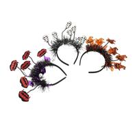 SAFIGLE 3Pcs Halloween Costume Headbands Spooky Skull Vampire Teeth Hair Accessories for Adults for Halloween Parties and Events