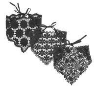 SAFIGLE 3pcs Hollow Floral Triangle Hair Scarves Headbands for Women Elegant Bandanas with Lace Edges Stylish Headwraps for Various Looks Comfortable and Durable Hair Accessories