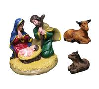 SAFIGLE 3pcs Holy Family Figurines Resin Nativity Set Religious Christmas Ornament Vivid Jesus, Mary, Statue for Church and Home Decoration