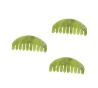 SAFIGLE 3pcs Jade Scalp Massager Comb Ergonomic Wide Tooth Design for Comfortable Handling Fine Craftsmanship Smooth Surface for Relaxing Scalp Massage and Muscle Tension Relief