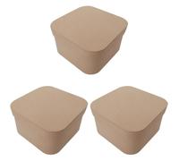 SAFIGLE 3pcs Kraft Paper Box Jewelry Party Boxes Empty Candy Boxes Small Boxes Packaging Boxes Flower Cake Favor Boxes Candy Packaging Carton Boxes for Chocolates Present Boxes Light Brown