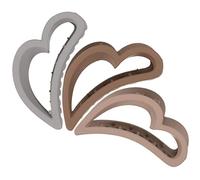 SAFIGLE 3Pcs Large Heart Hair Claw Clips Non-Slip Matte Finish Cute Hair Accessories for Women and Girls for Thick or Fine