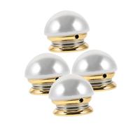 SAFIGLE 3pcs Magnetic Brooch Pin White Faux Pearl No Sew Button Cover for Sweaters Dresses Shawls Secure Clothing Fastener for Formal Events and Everyday Wear