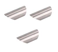 SAFIGLE 3pcs Metal Finger Slide Bar Guitar Slide for Acoustic Electric Guitar Strings Instrument Accessories Steel Silver Tone for Country Jazz Blues Music