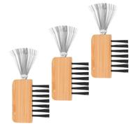 SAFIGLE 3pcs Metal Flower Frog Tool Cleaning Comb for Floral Arrangement and Hairbrush Maintenance, Easy to Use with Sturdy Metal and Wood Construction, for Cleaning Tight Spaces the Go