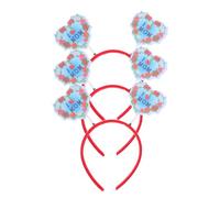 SAFIGLE 3pcs Mother's Day Headband Flower Heart Hair Accessories for Mom Birthday Party Decorations i Love Mom Hair Props Photo Shoot Props