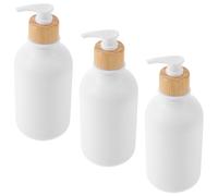 SAFIGLE 3pcs Pet Pump Bottles Shampoo Dispenser for Bathroom Liquid Soap Dispenser Reusable Storage Bottle