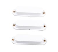 SAFIGLE 3pcs Plastic Lid for Single Coil Pickup Cover Guitar Pickup Cover Set Copper Eyes Replacement Coil for Guitar No Holes Design for Easy Installation