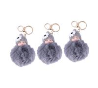 SAFIGLE 3pcs Plush Keychain Doll Car Key Ring Pendant Decorations Boys and Girls Party Favors Creative Expression Design Great for Birthday Christmas Graduation