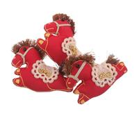 SAFIGLE 3pcs Red Fabric Horse Applique Patches for DIY Bag and Hat Making, Soft to The Touch with Stylish Horse Design, for Casual Everyday Use and Outdoor Activities
