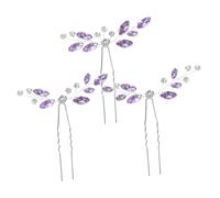 SAFIGLE 3Pcs Rhinestone Bridal Hairpins Elegant Hair Forks for Wedding Accessories Stunning Decorative Hair Clips for Women for Bridal Hairstyles and Special Occasions