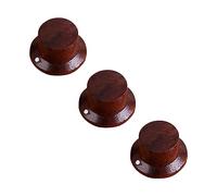 SAFIGLE 3pcs Rosewood Guitar Knobs Wood Control Knob for Electric Guitar Effect Pedal Control Acoustic Accessories