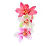 SAFIGLE 3pcs Simulation Cymbidium Orchid Hairpins Artificial Flower Hair Accessories for Women Spring Outing Beach Vacation Photo Props