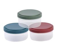 SAFIGLE 3pcs Small Seasoning Boxes Portable Sauce Dispenser with Screw Cap Sealed Condiment Containers for Kitchen Lunch Box Travel Barbecue Red Blue Green