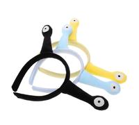SAFIGLE 3pcs Snail Plush Headband Cute Animal Hairband for Makeup Face Washing Funny Eye Accents for Parties Cosplay Comfortable Versatile Accessory Black Yellow and Sky Blue