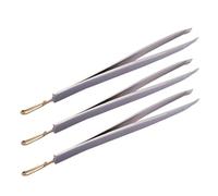 SAFIGLE 3pcs Stainless Steel Eyebrow Tweezers Brow Clips for Eyebrow Hair Removal Portable Brow Tweezers for at Home Salon