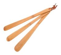 SAFIGLE 3pcs Standing Shoe Horn 15 Inch Bamboo Long Handle for Seniors