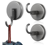 SAFIGLE 3pcs Suction Cup Wall Hooks Gunmetal Grey Plastic Bathroom Towel Hooks Easy Install Non-damaging Removable for Tile Glass Surfaces Organizer