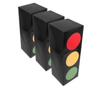 SAFIGLE 3pcs Traffic Light Favor Boxes Paper Gift Boxes for Birthday Party Decorations Racing Construction Theme Candy Packaging