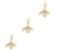 SAFIGLE 3pcs Unique Cartoon Owl Shape Pocket Watch Decorative Owl Watch Key Chain Battery Operated High Precision