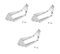 SAFIGLE 3pcs Vintage Silver Guitar Bridge Tailpiece String Electric Jazz Guitar with Mounting Screws Height Design Replacement Accessory