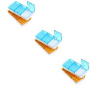 SAFIGLE 3sets 2pcs Compact Multi Medicine Organizer Storage Case Portable Travel Purse Container for Pills and Supplements Lightweight Material for Daily Use and Travel 2pcs*3