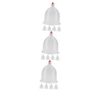 SAFIGLE 3sets 5pcs Healthy Cupping Cups Reusable Massage Therapy Tools for Neck and Back Suction Cups for Enhanced Blood Flow and Skin Safety 5pcs*3